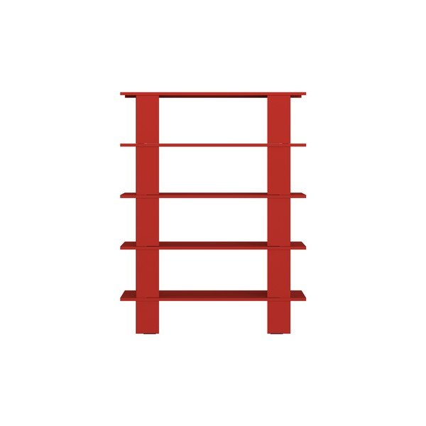 Červená kovová knižnica 120x156x37 cm Hes – noo.ma-image-3