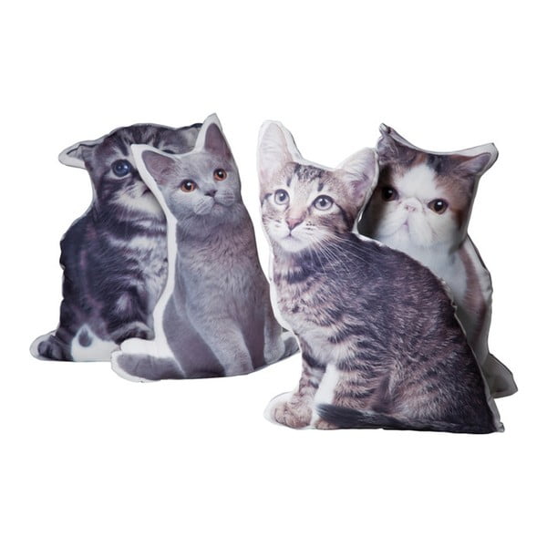 Sada 4 vankúšov Kare Design Kitties