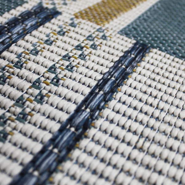 Žlto-modrý vnútorný a vonkajší koberec 80x230 cm Rosco Geo – Flair Rugs-image-3