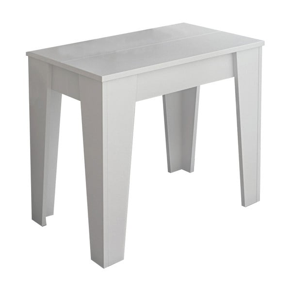 Biely drevený stôl s 6 prídavnými predĺženiami Tomasucci Charlie, 75 × 90 × 50 cm