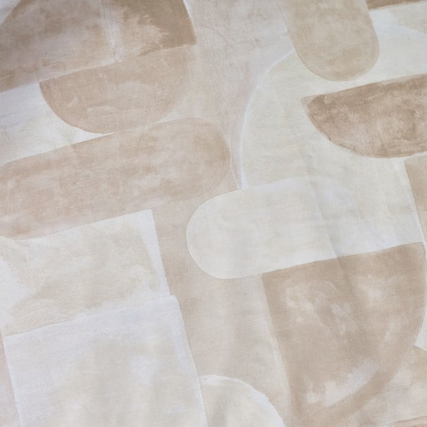 Béžové obliečky na dvojlôžko 200x200 cm Sloane Geo – Catherine Lansfield-image-4