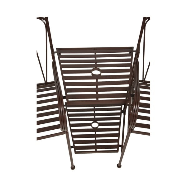 Čierna kovová záhradná lavica Rinjani – Garden Pleasure-image-3