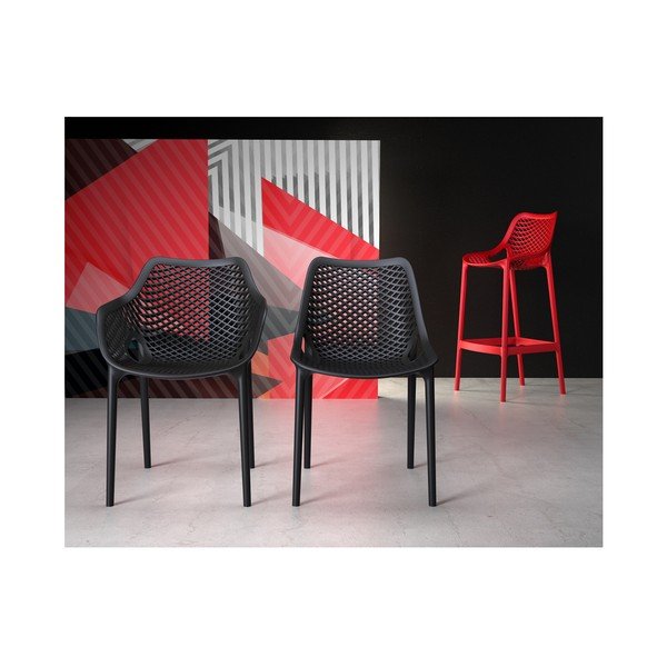 Sada 4 červených barových stoličiek Resol Grid, výška 65 cm-image-2