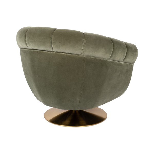 Olivovozelené zamatové kreslo Dutchbone Member-image-4