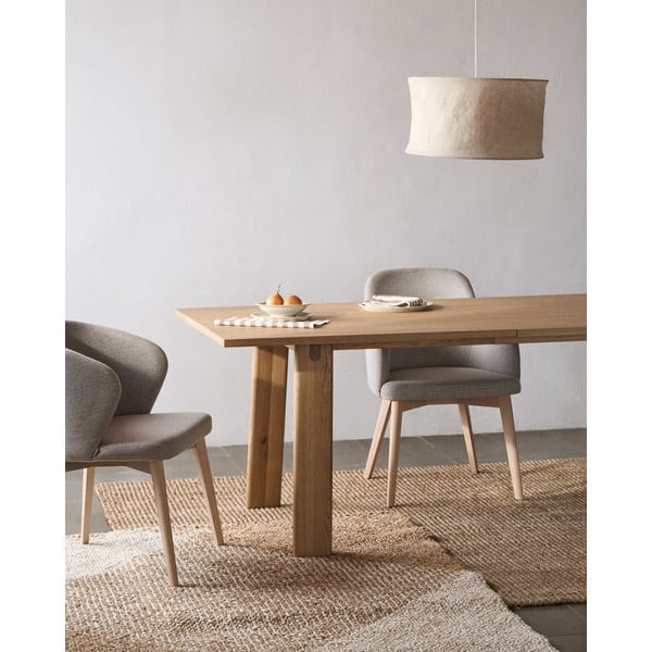 Béžové čalúnené jedálenské kreslo Darice – Kave Home-image-2