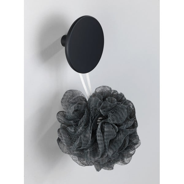 Matne čierny nástenný háčik Wenko Melle, ⌀ 8 cm-image-1