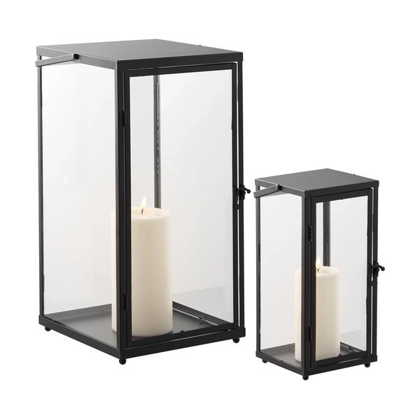 Sklenený lampáš 2 ks (výška  50 cm) Ibra – House Nordic-image-3