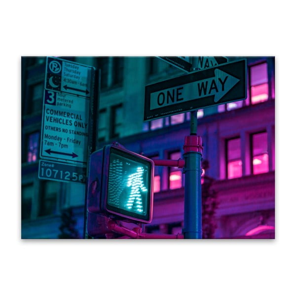 Obraz Styler Glasspik Neon Green Light, 70 × 100 cm