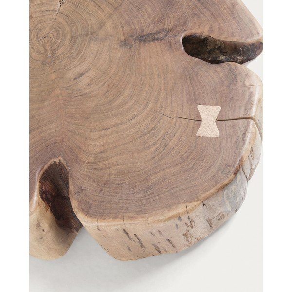 Okrúhly konferenčný stolík z masívu akácie v prírodnej farbe 60x65 cm Essi – Kave Home-image-1