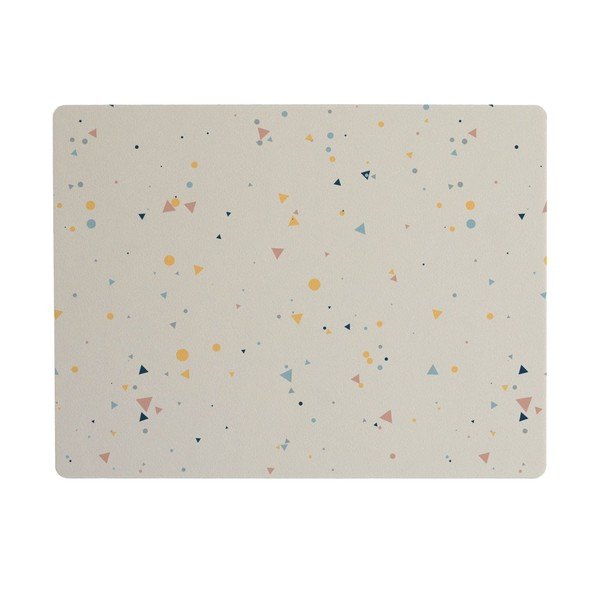 Béžová podložka na stôl The Wild Hug Tiny Geometry, 55 x 35 cm