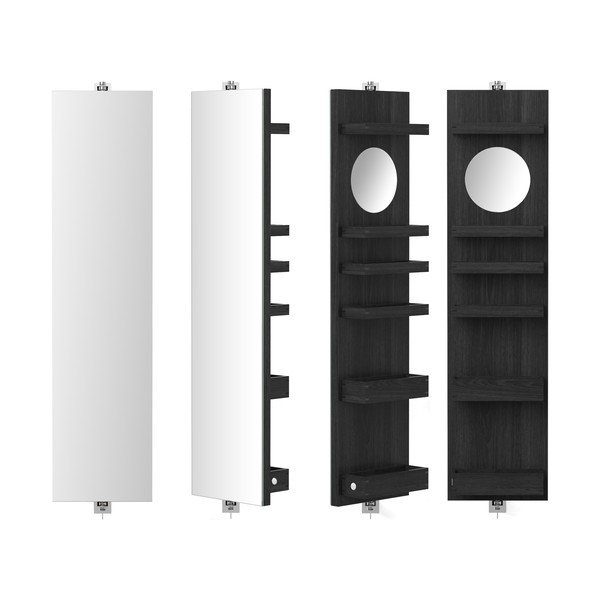 Otočné zrkadlo s úložným priestorom Wireworks Cosmos Dark, výška 114 cm-image-1