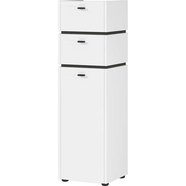 Biela vysoká kúpeľňová skrinka 34x117 cm Modesto – Germania-image-2