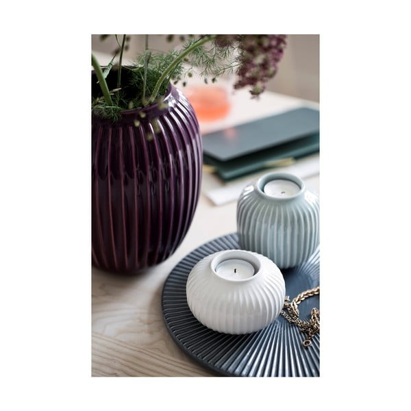 Biely porcelánový svietnik Kähler Design Hammershoi, ⌀ 8 cm-image-2