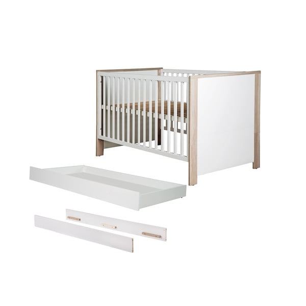 Postieľka s úložným priestorom v bielo-prírodnej farbe 70x140 cm Olaf – Roba