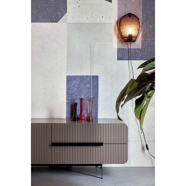 Čierne nástenné svietidlo White Label Lena-image-3