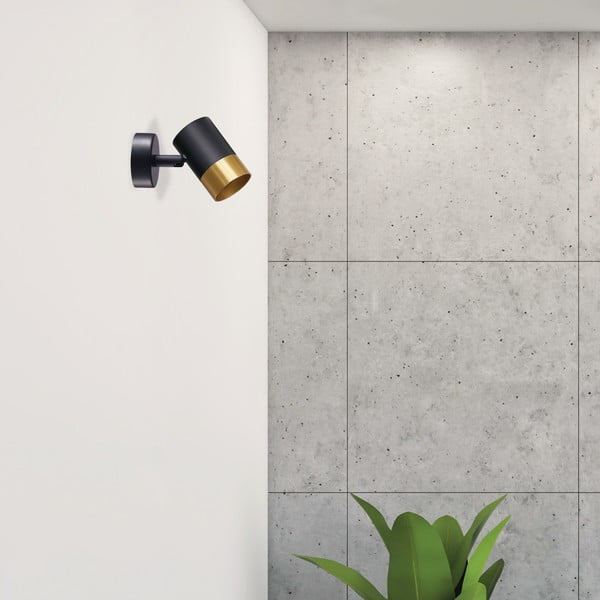 Nástenné svietidlo v čierno-zlatej farbe Tobi - Candellux Lighting-image-1