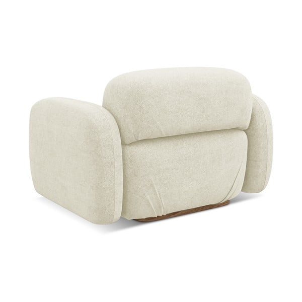 Krémovobiely modul pohovky z textílie buklé Ailani – Makamii-image-3