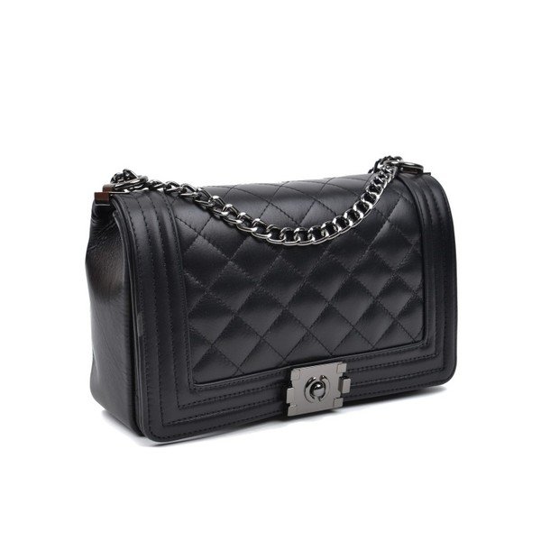 Čierna kožená kabelka Anna Luchini Masika-image-2