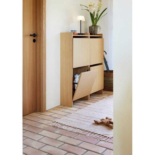 Výklopná skrinka na topánky v dekore duba v prírodnej farbe 50x110x24 cm Forma – Hübsch-image-1