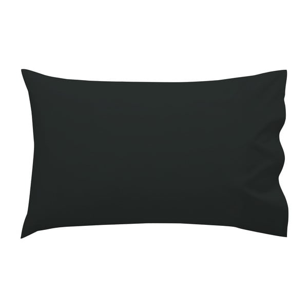 Čierna bavlnená obliečka na vankúš , 40 × 60 cm