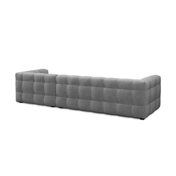 Sivá zamatová rohová pohovka Windsor & Co Sofas Vesta, pravý roh-image-4