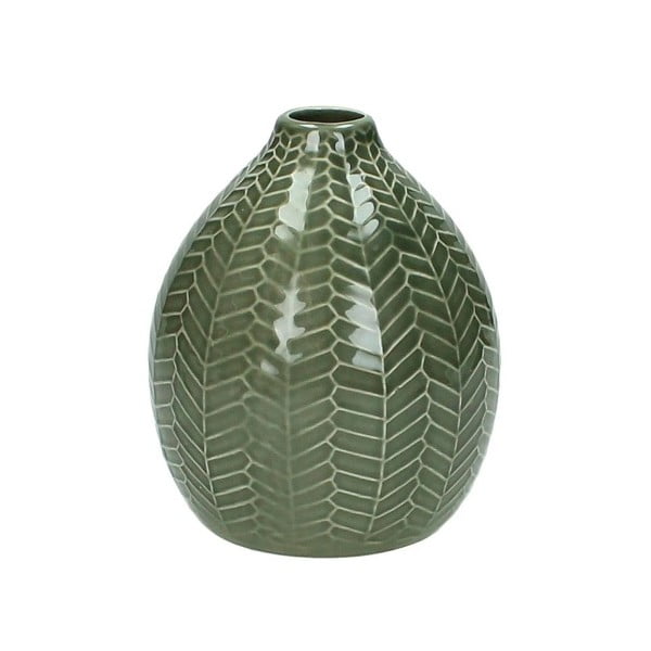 Sivá keramická váza HF Living, výška 13 cm