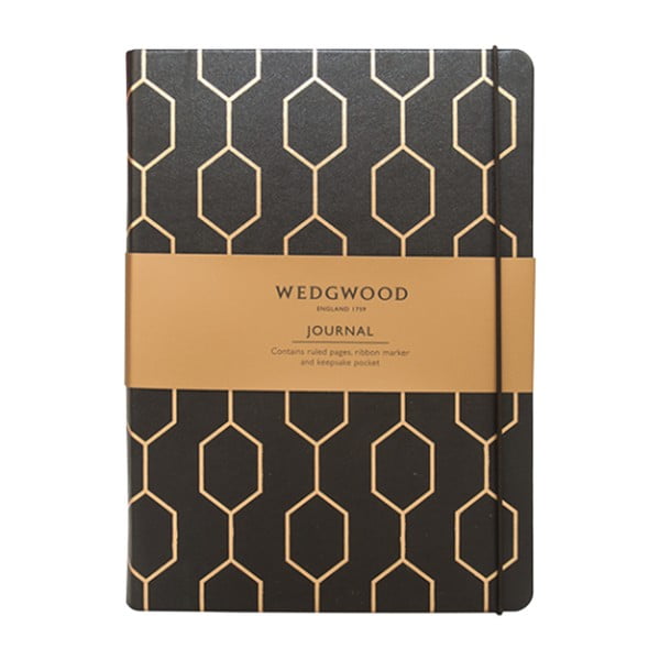 Čierny zápisník A5 Portico Designs Wedgwood, 150 stránok