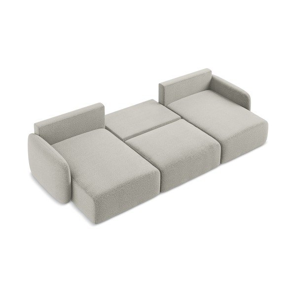 Svetlosivá rozkladacia/s úložným priestorom rohová pohovka Kalena – Makamii-image-4