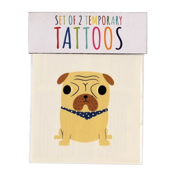 Sada 2 dočasných tetovaní s motívom psov Rex London Red Dogs