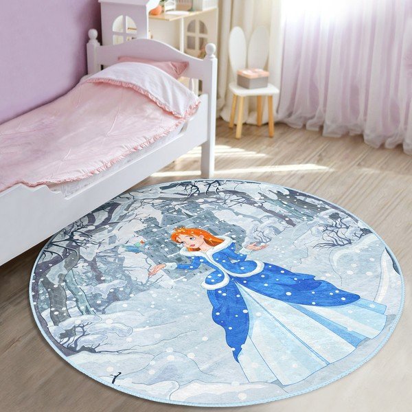 Modrý detský koberec ø 100 cm Comfort – Mila Home-image-1