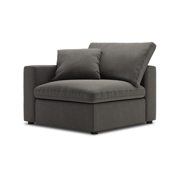 Tmavohnedá rohová časť modulárnej menčestrovej pohovky Windsor & Co Sofas Galaxy, ľavý roh-image-2