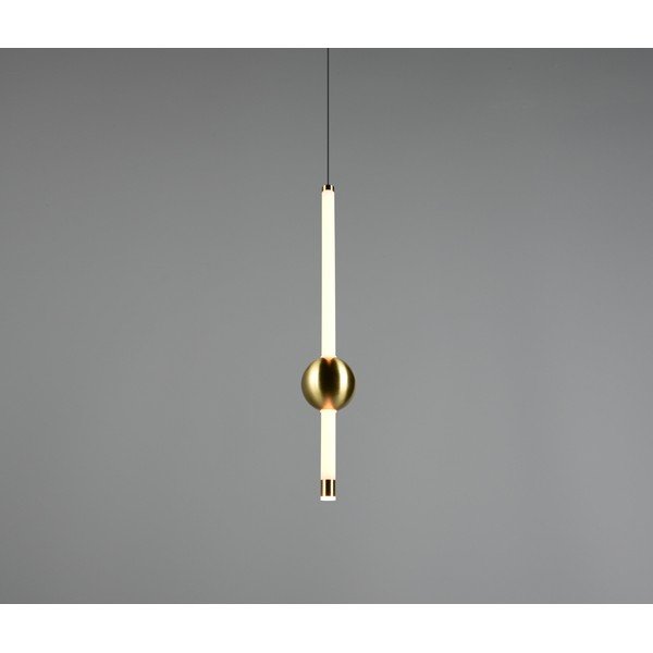 LED závesné svietidlo so stmievačom v mosadznej farbe Melita – Trio-image-1