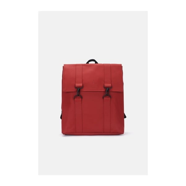Tmavočervený batoh s vysokou vodoodolnosťou Rains MSN Backpack