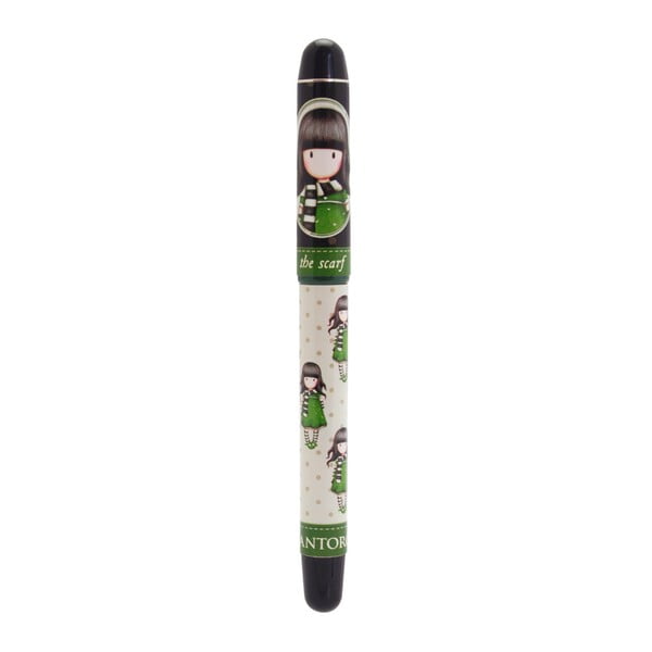Zelené guličkové pero s náplňami Santoro London The Scarf