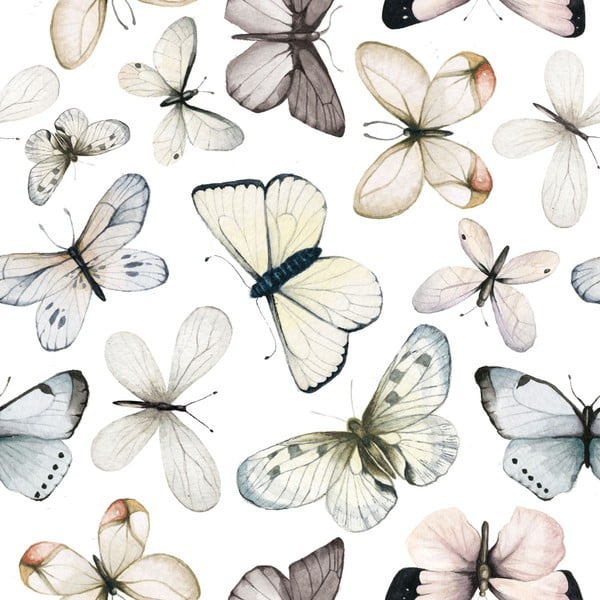 Súprava nástenných samolepiek s motívom motýľov Dekornik Butterflies