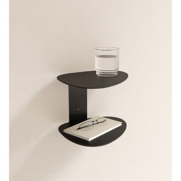 Čierna oceľová polica 29 cm Curve Bull – LIND DNA-image-1