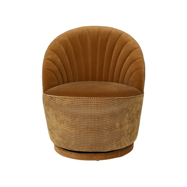 Hnedé zamatové kreslo Dutchbone Madison-image-4