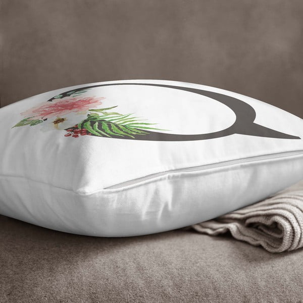Obliečka na vankúš Minimalist Cushion Covers Floral Alphabet Q, 45 x 45 cm