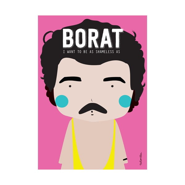Plagát NiñaSilla Borat, 21 x 42 cm
