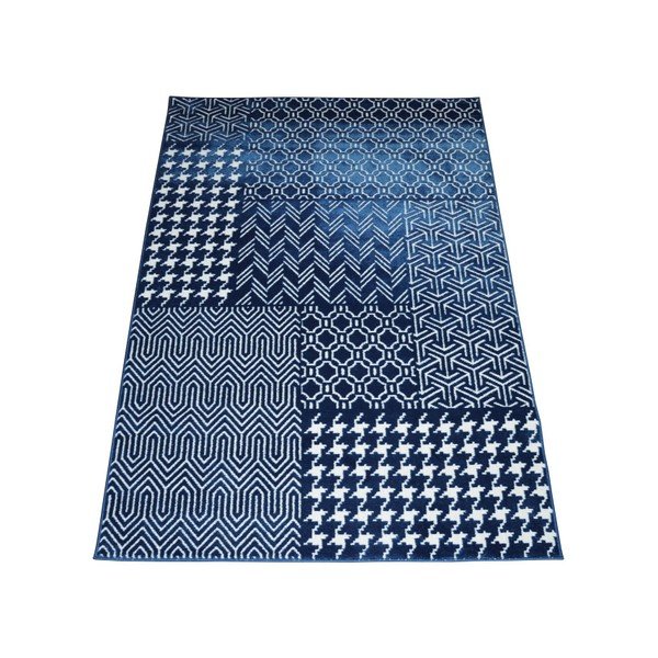 Modrý koberec Webtappeti Reflex Malo, 140 × 200 cm-image-1