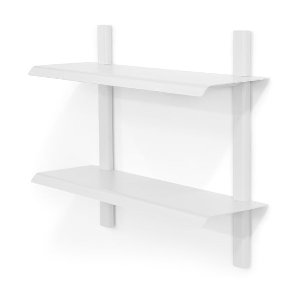 Biela poschodová kovová polica 60 cm Hola – Spinder Design-image-2