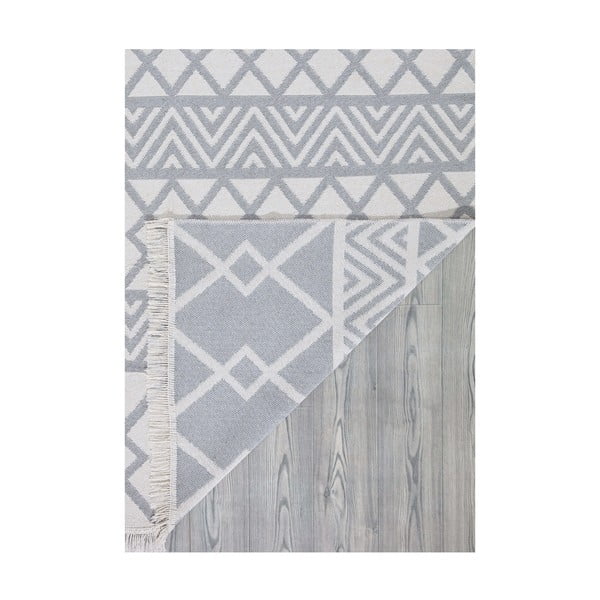 Sivo-biely bavlnený koberec Oyo home Duo, 80 x 150 cm-image-4