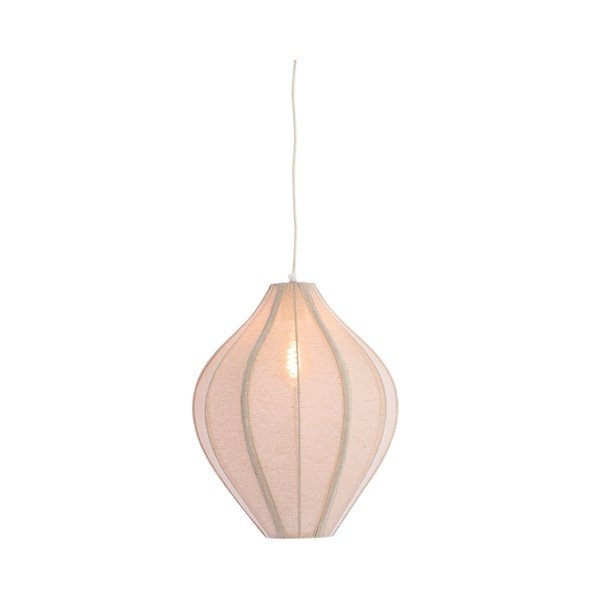 Závesné svietidlo v prírodnej farbe s textilným tienidlom Pasto – Light & Living-image-1