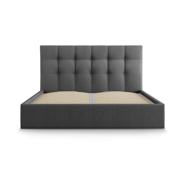 Tmavosivá dvojlôžková posteľ Mazzini Beds Nerin, 180 x 200 cm-image-2