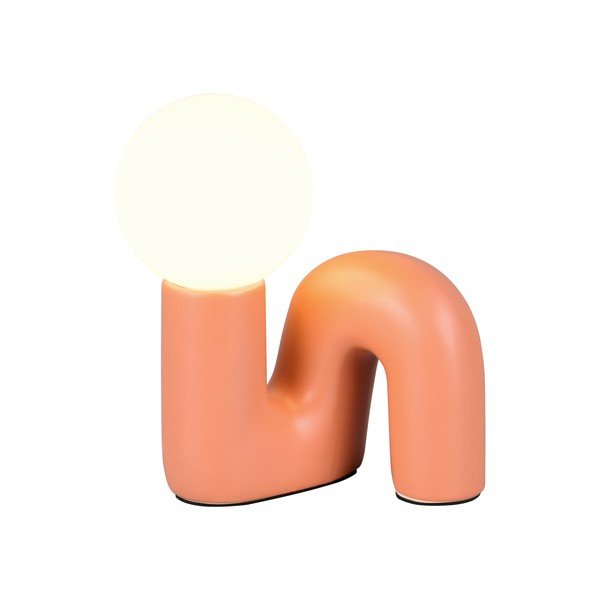 Oranžová keramická stolová lampa (výška  21,5 cm) Quinn – Reality-image-2