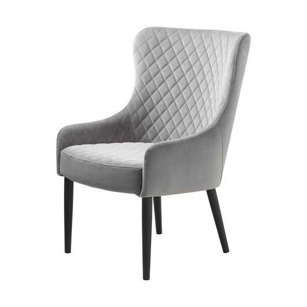 Svetlosivé zamatové kreslo Ottowa – Unique Furniture