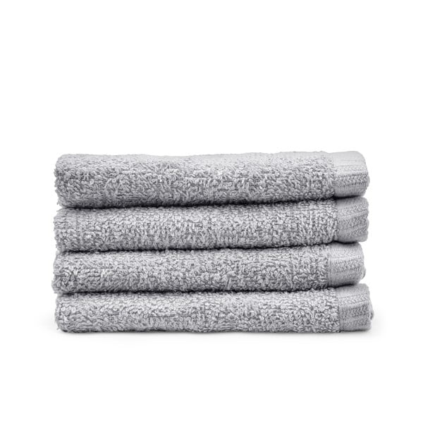 Sivé rýchloschnúce bavlnené uteráky v súprave 4 ks 30x30 cm Quick Dry – Catherine Lansfield