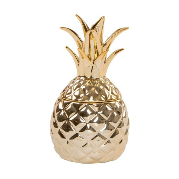 Dekoratívna dóza s poklopom Sass & Belle Gold Pineapple