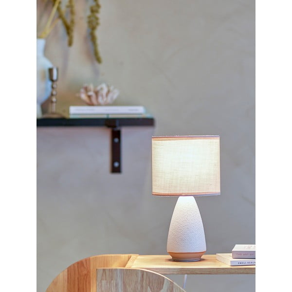 Biela/béžová stolová lampa s textilným tienidlom (výška 27,5 cm) Paprica – Bloomingville-image-2