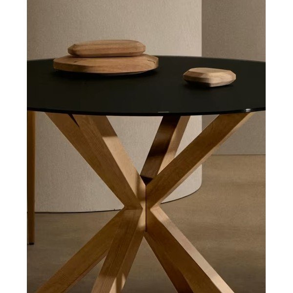 Jedálenský stôl so sklenenou doskou 100x200 cm Argo – Kave Home-image-1